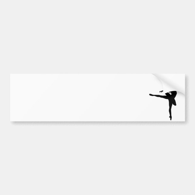 Autocollant De Voiture Ballet simple Ballerina noir blanc (Devant)