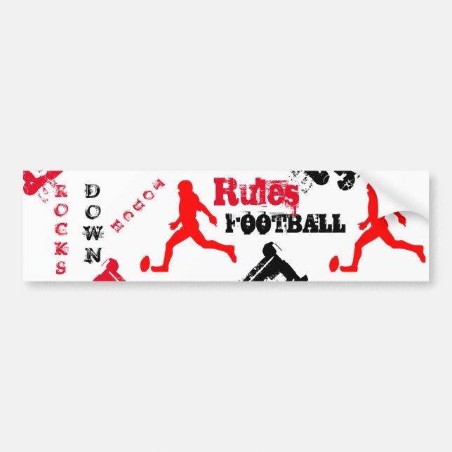 AUTOCOLLANT DE VOITURE BALLON DE FOOT AMÉRICAIN (Devant)