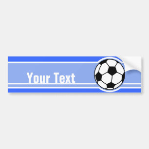Autocollant De Voiture Ballon de football ; Bleu