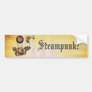 Autocollant De Voiture Ballon Steampunk Antique Jaune