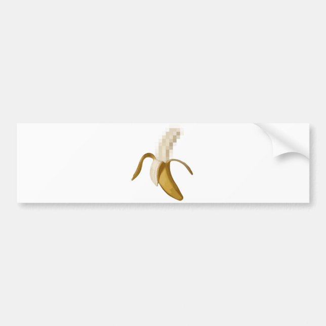 Autocollant De Voiture Banane épluchée censurée sale (Devant)