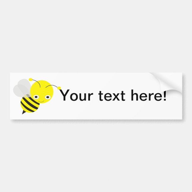 Autocollant De Voiture Bande dessinée d'abeille (Devant)
