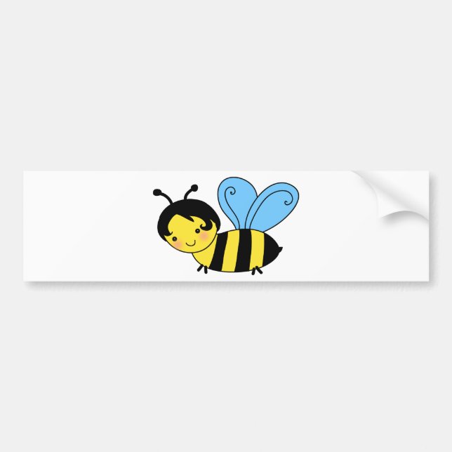 Autocollant De Voiture bande dessinée d'abeille (Devant)