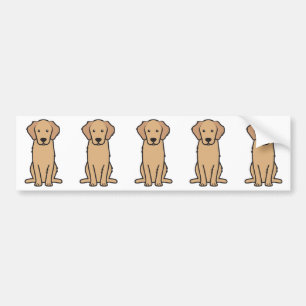 Autocollant De Voiture Bande dessinée de chien de golden retriever