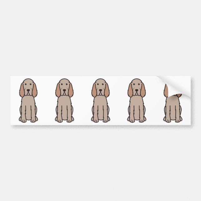 Autocollant De Voiture Bande dessinée de chien de Spinone Italiano (Devant)