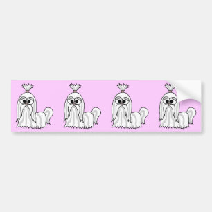 Autocollant De Voiture Bande dessinée de Shih Tzu
