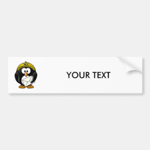 Autocollant De Voiture Bande dessinée d'oiseau de pingouin de facteur