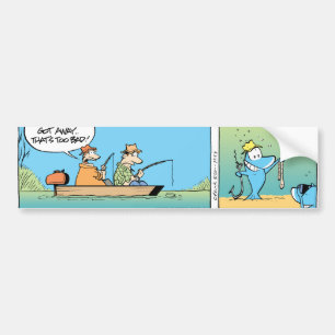 Autocollant De Voiture Bande dessinée drôle de pêche