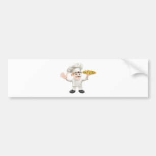 Autocollant De Voiture Bande dessinée italienne de chef de pizza