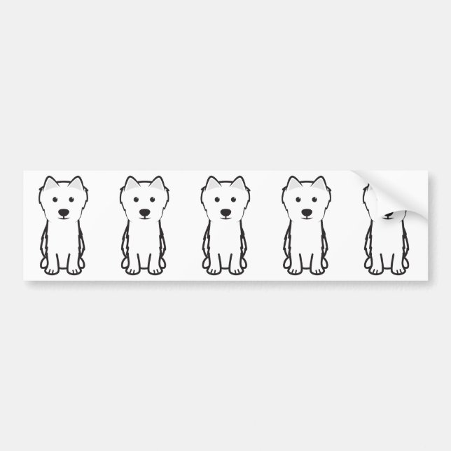 Autocollant De Voiture Bande dessinée japonaise de chien de Spitz (Devant)