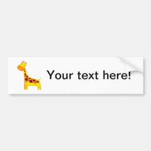 Autocollant De Voiture Bande dessinée mignonne de girafe