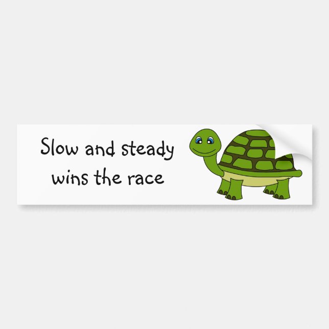 Autocollant De Voiture Bande dessinée mignonne de tortue (Devant)