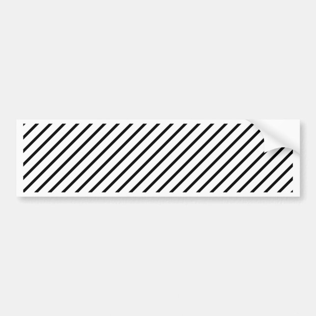 Autocollant De Voiture Bandes diagonales noires et blanches (Devant)