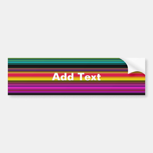 Autocollant De Voiture Bandes minces et colorées - 2 (Devant)