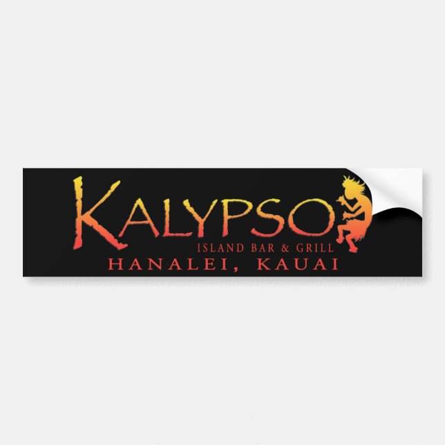 Autocollant De Voiture Bar et grill d'île de Kalypso (Devant)