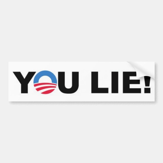 Autocollant De Voiture Barack Hussein Obama "VOUS MENSONGE !" (Devant)