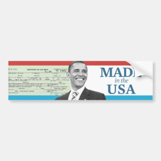 Autocollant De Voiture Barack Obama a fait dans l'acte de naissance des