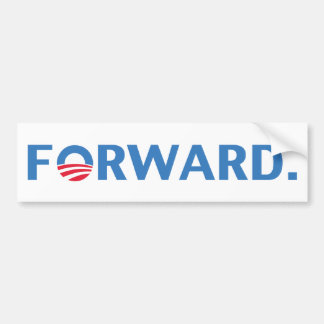 Autocollant De Voiture Barack Obama en avant (bleu)