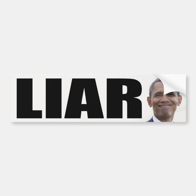 Autocollant De Voiture Barack Obama : Menteur (Devant)