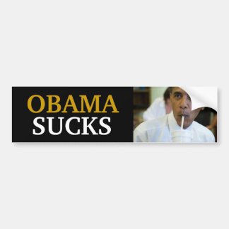 AUTOCOLLANT DE VOITURE BARACK OBAMA - OBAMA SUCE