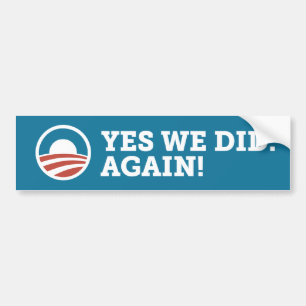 Autocollant De Voiture Barack Obama oui nous avons fait encore le bleu