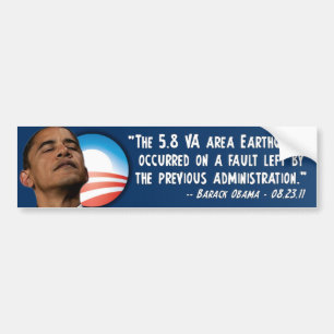 Autocollant De Voiture Barack Obama - tremblement de terre