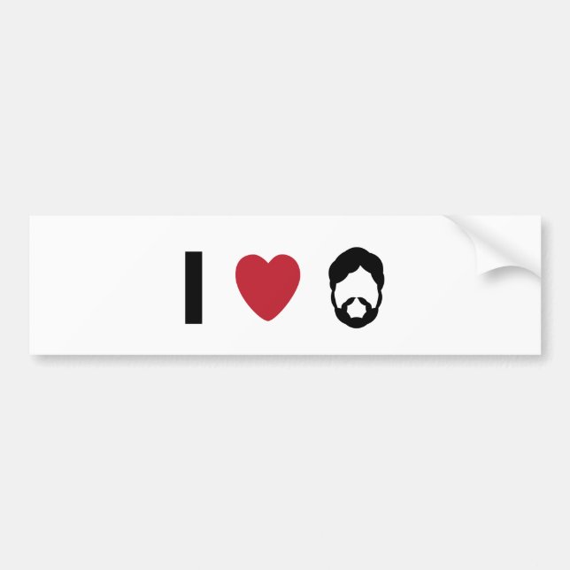 Autocollant De Voiture Barbe du coeur I (Devant)