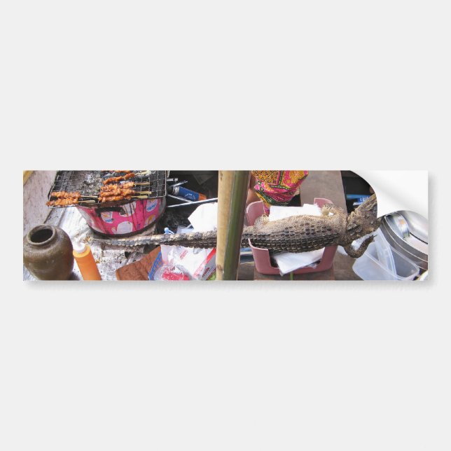 Autocollant De Voiture Barbecue de viande de crocodile ... Thaïlande Stre (Devant)