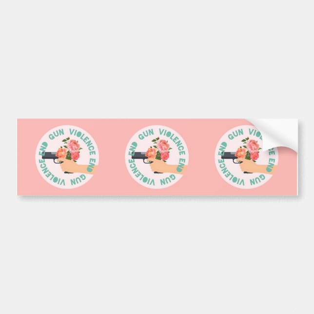 Autocollant De Voiture Bargain Max Decks Fin Gun Violence Bumper Sticker (Devant)