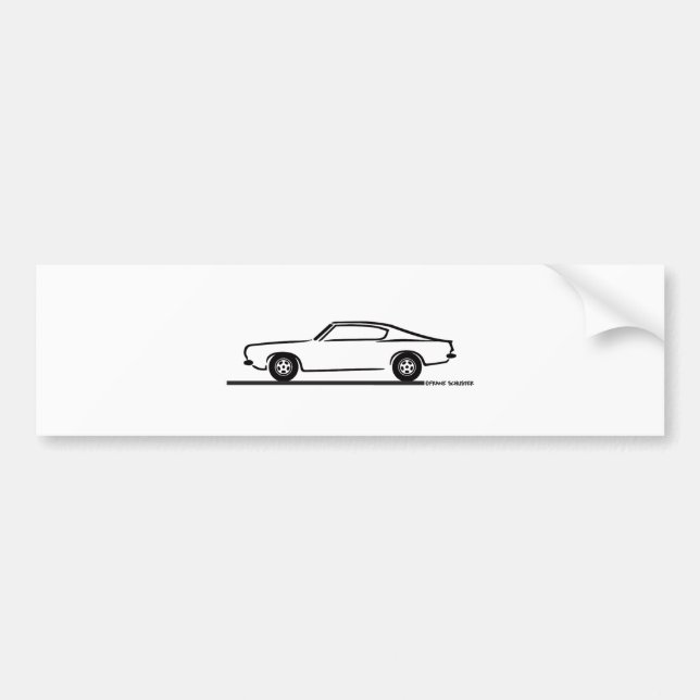 Autocollant De Voiture Barracuda de Plymouth 1968 (Devant)