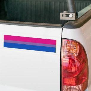 AUTOCOLLANT DE VOITURE BARRE À DRAPEAU BISEXUAL PRIME