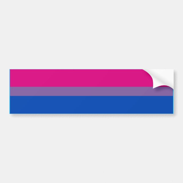 AUTOCOLLANT DE VOITURE BARRE BISEXUELLE DE DRAPEAU DE FIERTÉ (Devant)