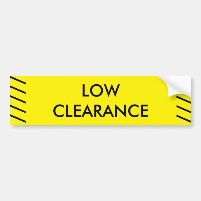 AUTOCOLLANT DE VOITURE BAS SIGNE DE DÉGAGEMENT (Devant)