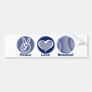 Autocollant De Voiture Base-ball d'amour de paix