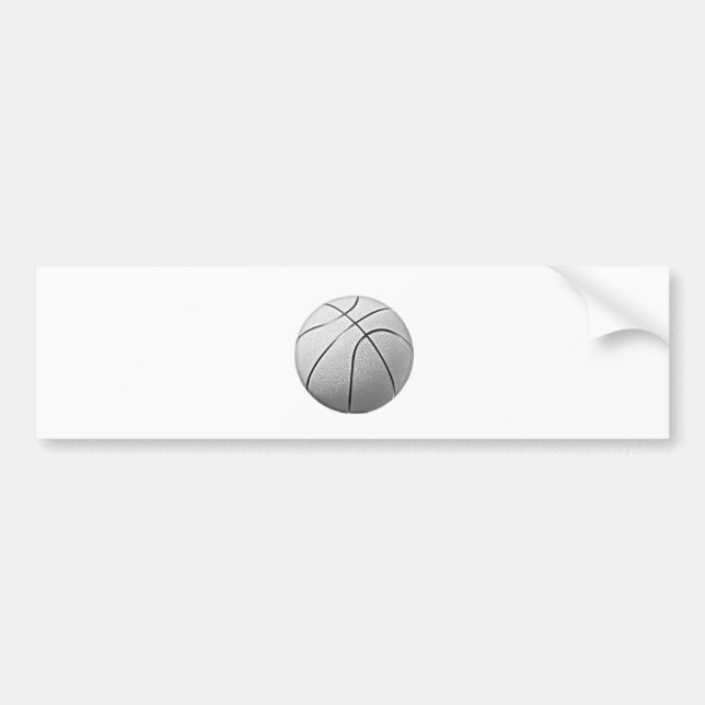 Autocollant De Voiture Basket-ball noir et blanc (Devant)