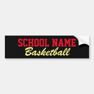 Autocollant De Voiture Basketball - Créez votre propre esprit scolaire