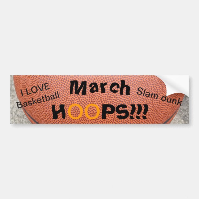Autocollant De Voiture Basketball Mars HOOPS Sticker (Devant)