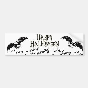 Autocollant De Voiture Bat à caricature mignonne d'Halloween