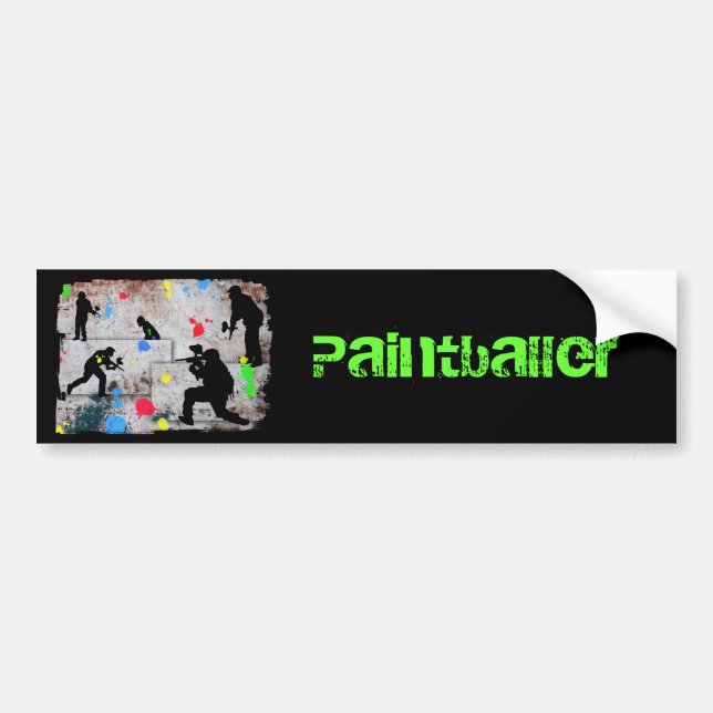 Autocollant De Voiture Bataille de Paintball (Devant)