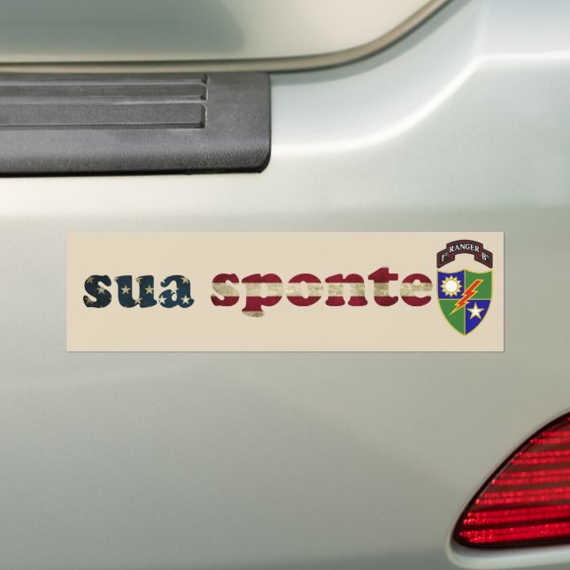 Autocollant De Voiture Bataillon SUA SPONTE 1er Ranger (En voiture)