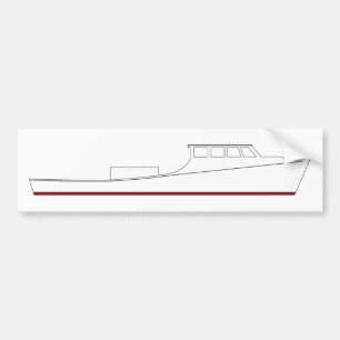 Autocollant De Voiture Bateau de deadrise de baie de chesapeake (plein