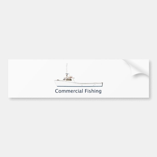 Autocollant De Voiture Bateau de deadrise de pêche professionnelle (Devant)