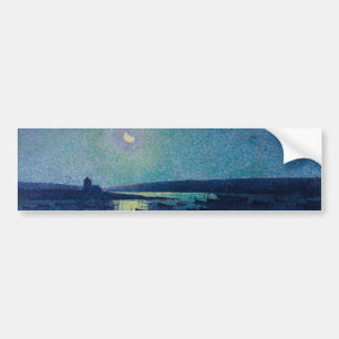Autocollant De Voiture Bateaux de pêche au clair de lune (Camaret, France