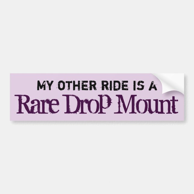Autocollant De Voiture Bâti rare Bumpersticker de baisse (Devant)