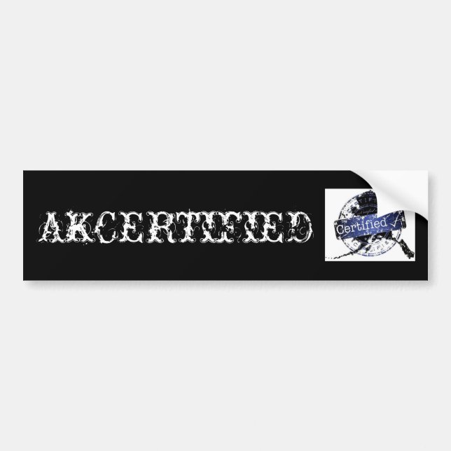 AUTOCOLLANT DE VOITURE BÂTIMENT AKCERTIFIÉ (Devant)