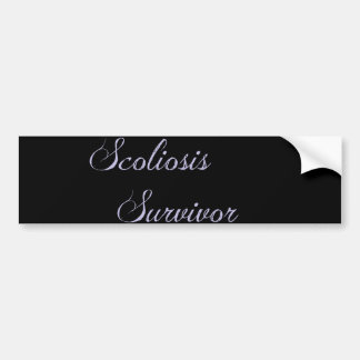Autocollant De Voiture Bâton de butoir "de survivant de scoliose"