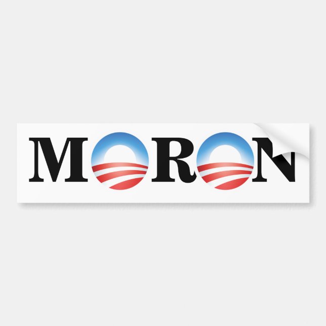 Autocollant De Voiture Bâton de pare-chocs de débile d'Anti-Obama (Devant)