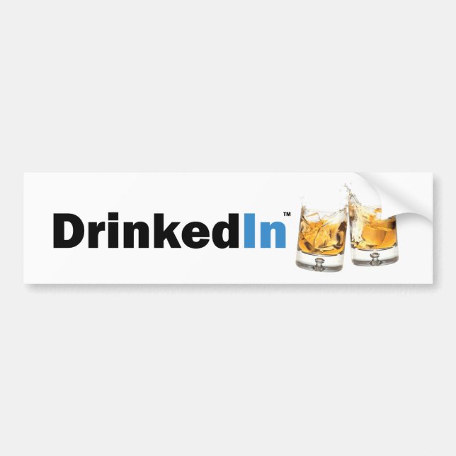 Autocollant De Voiture Bâton de pare-chocs de DrinkedIn (Devant)
