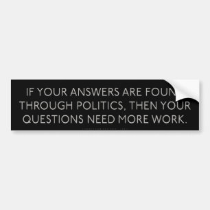 Autocollant De Voiture Bâton politique de pare-chocs de questions de