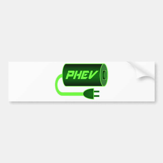 Autocollant De Voiture Batterie verte de PHEV (Devant)
